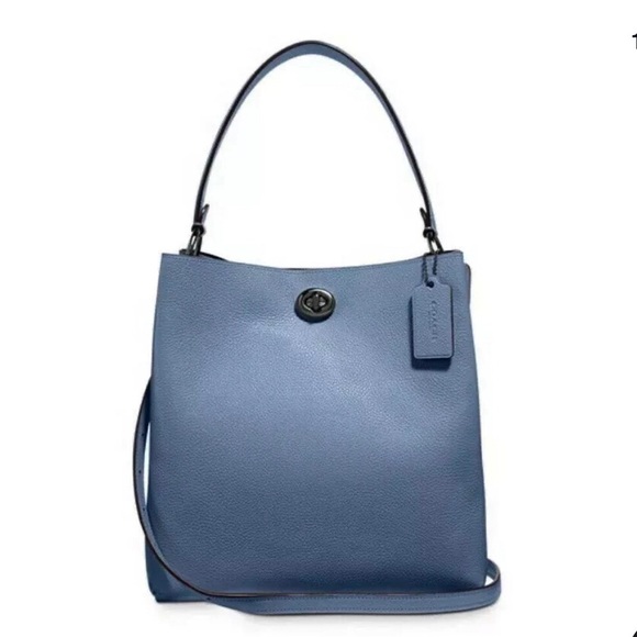 Coach Handbags - Coach Charlie Bucket Crossbody Bag Stone Blue